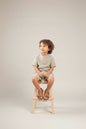 Conjunto masculino infantil gola padre em linho tamanhos 4,6,8