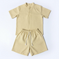 Conjunto masculino infantil gola padre em linho tamanhos 4,6,8