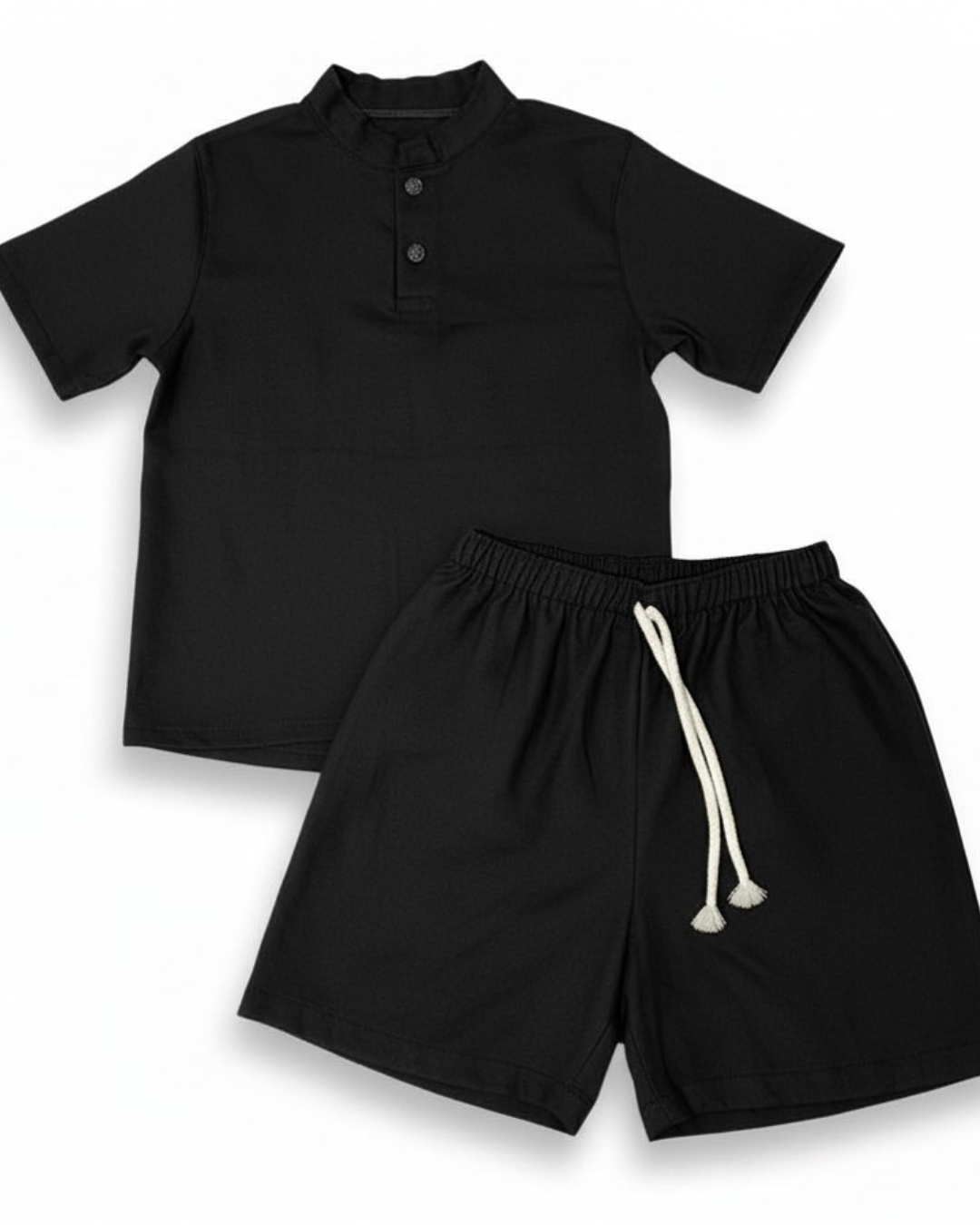 Conjunto masculino infantil gola padre em linho tamanhos 4,6,8