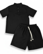 Conjunto masculino infantil gola padre em linho tamanhos 4,6,8