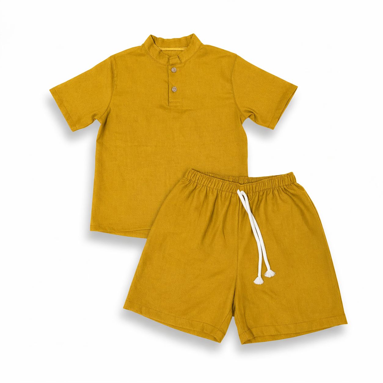 Conjunto masculino infantil gola padre em linho tamanhos 4,6,8